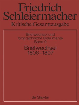 cover image of Briefwechsel 1806-1807